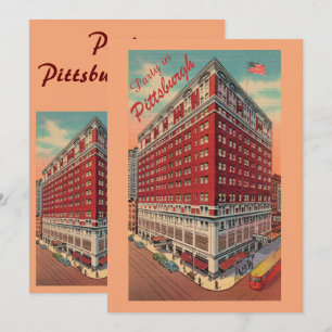 Vintage Pittsburgh Hotel Party-inbjudan Inbjudningar