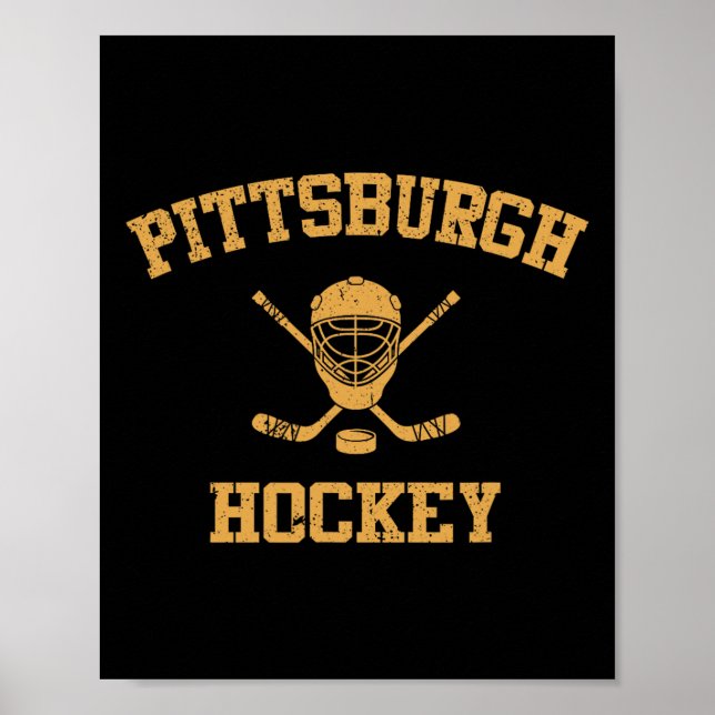 Vintage Pittsburgh ishockey  Poster (Framsidan)