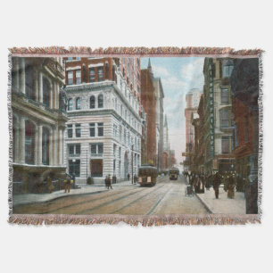 Vintage Pittsburgh, PA Throw Blanket Filt