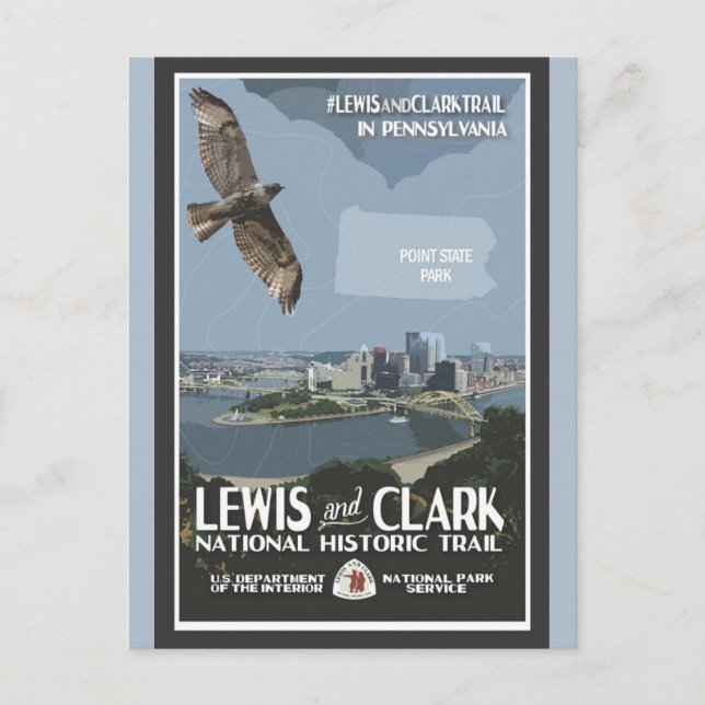 Vintage Pittsburgh Pennsylvania nationalpark Vykort (Framsida)