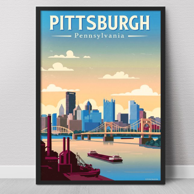 Vintage Pittsburgh Pennsylvania Poster (Skapare uppladdad)