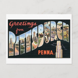 Vintage Pittsburgh-vykort Vykort