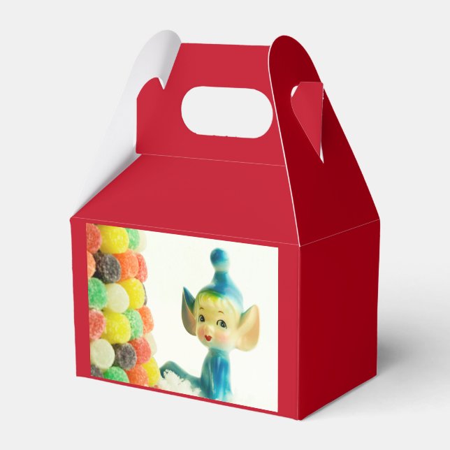 Vintage Pixie Elves Holly & Belle till jul Presentaskar (Framsidan Sidan)