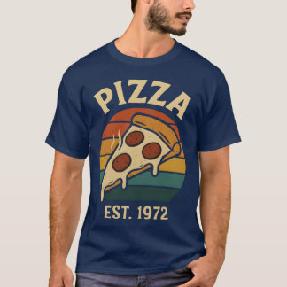 Vintage Pizzabit Retro 70-tals Matkonst Designpres T Shirt