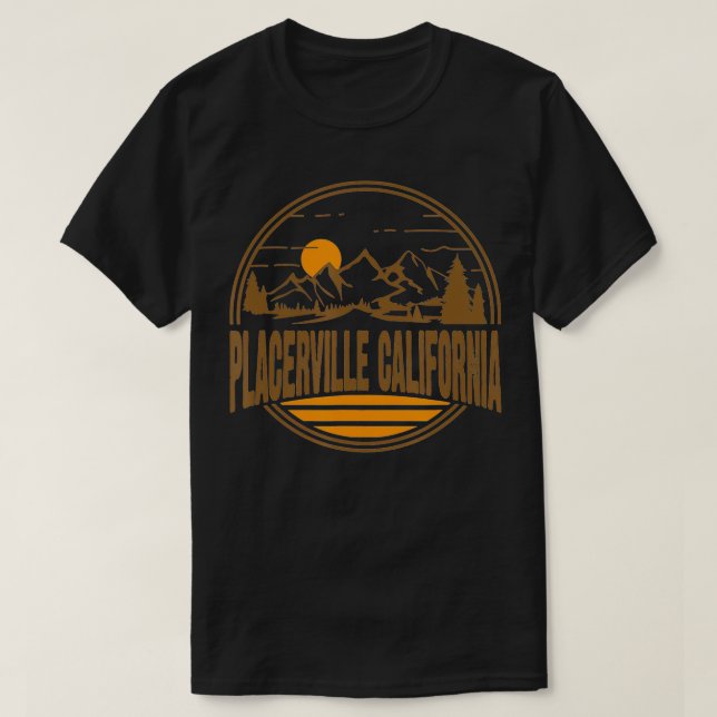 Vintage Placerville California State Gift T Shirt (Design framsida)