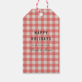 Vintage Plaid Presentetikett