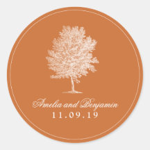 Vintage Planetree Maple Round Sticker
