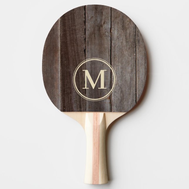 Vintage Planks Monogramm Pingisracket (Baksidan)