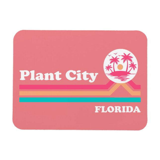 Vintage Plant City Florida Magnet (Horisontell)