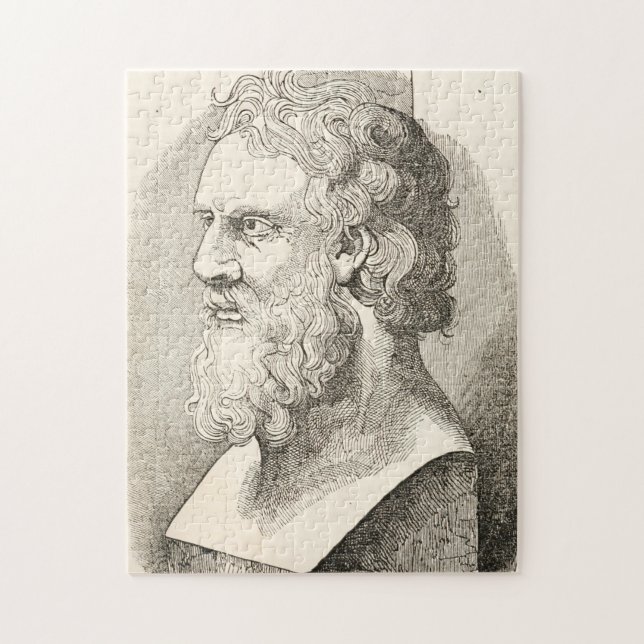 Vintage Plato filosofillustrationen Pussel (Vertikal)