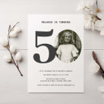 Vintage Play 50:e födelsedagsinbjudan om foto Inbjudningar<br><div class="desc">Den här vintagen är 50:e födelsedagsfest inbjudan perfekt för minnesutrymmet på födelsedagen. Byt ut fotot mot ett av dina egna barndomsfoton och anpassa texten efter dina önskemål. Ålder kan redigeras, annars checkas vår samling ut för andra åldrar. Kortets baksida är en struktur till behålla som överensstämmer med vintagens känsla för...</div>