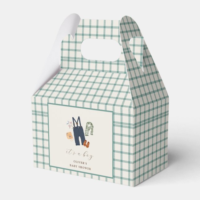 Vintage Play Boy Clothes Baby Shower Presentaskar (Framsidan Sidan)