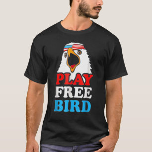 Vintage Play Free Bird Örn American Patriot T Shirt