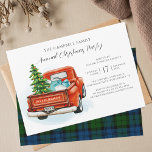 Vintage Play Red Lastbil Campbell jul Tartan Inbjudningar<br><div class="desc">Inbjudan älskade dem till din årliga familjejul party med vår "Homeward Bound"-inbjudan till familjejulpartiet. Detta kort av ett slag kombinerar traditionell estetik i helgdag med en contemporary som på ett perfekt sätt anger tonen för firande i säsong. Framsidan av denna charmerande inbjudan är försedd med en beundransvärd illustration av ett...</div>