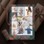Vintage Play Retro God jul Collage Photo Julkort<br><div class="desc">9 fotoområden i olika orienteringar med återinspirerad pläterad bakgrund,  retro stil "god jul" hälsning. Lägg till ett meddelande på baksidan eller fler foton om så önskas.</div>