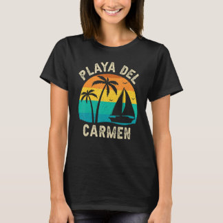 Vintage Playa Del Carmen Sunset  Matching Family V T Shirt
