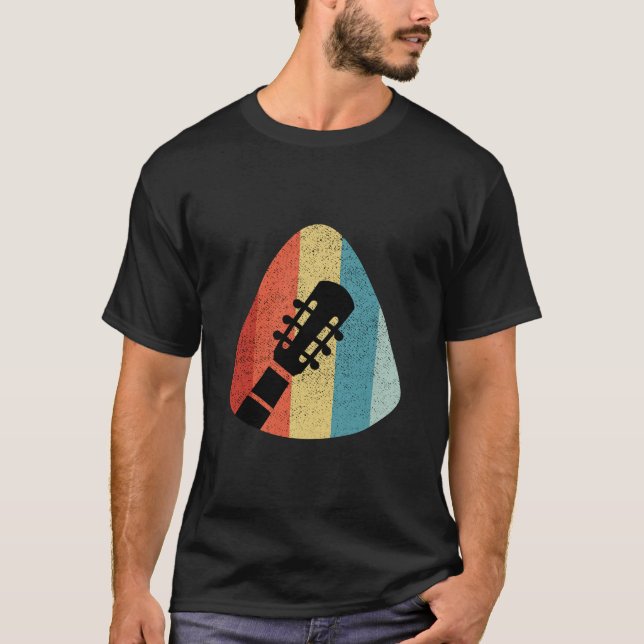 Vintage Plocka Guitar Design T-Shirt (Framsida)