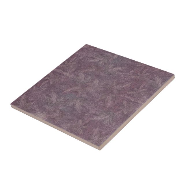 Vintage Plum Dragonfly Dance Kakelplatta (Sidan)