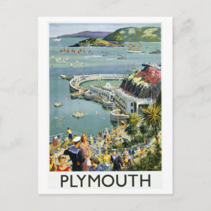 Vintage Plymouth England Resoraffisch Vykort
