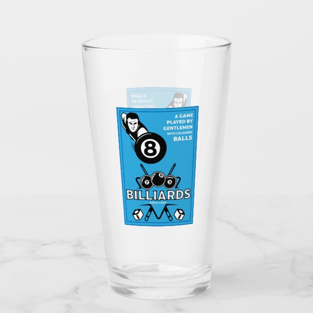 Vintage Pocket Billards Glaskopp (Framsida)