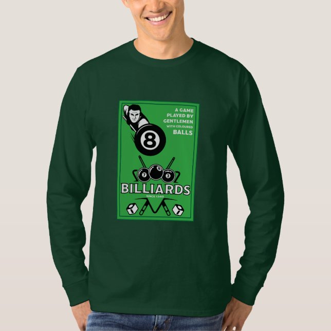 Vintage Pocket Billards T Shirt (Framsida)