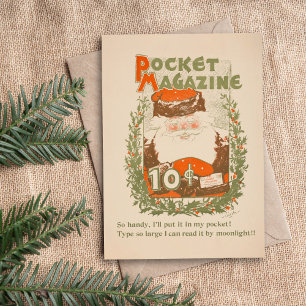 Vintage Pocket Magazine jul Julkort