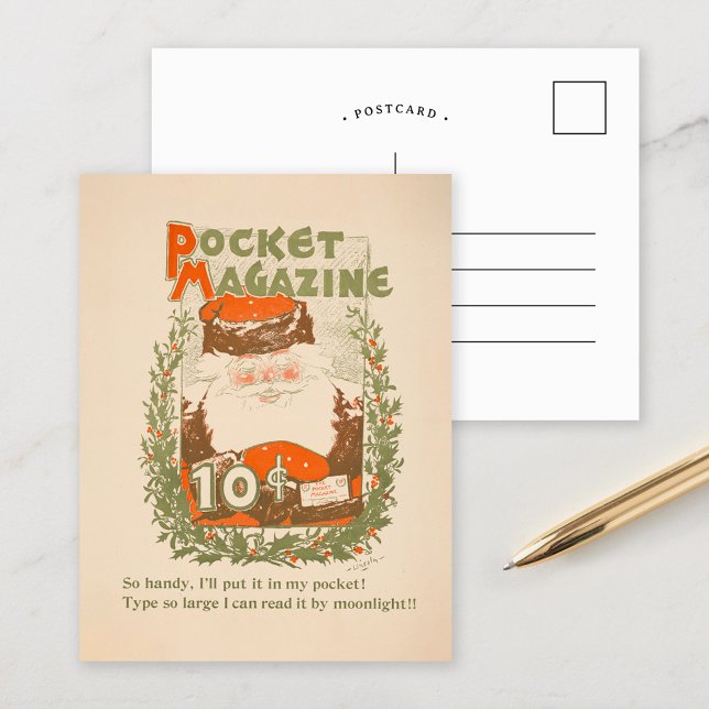 Vintage Pocket Magazine Jul Vykort (Skapare uppladdad)