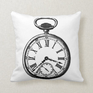 Vintage Pocket Watch-kudde Kudde