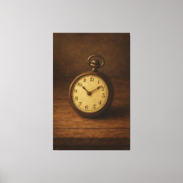 Vintage Pocket Watch-målning Canvastryck