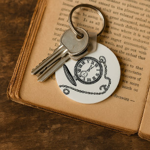 Vintage Pocket Watch Nyckelring