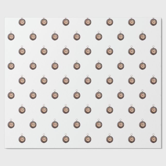 Vintage Pocket Watch Presentpapper (Platt)