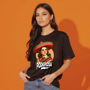 Vintage Poderosa Latina Power Hispanic Heritage T Shirt