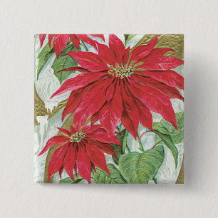 Vintage Poinsettia illustration. Knapp