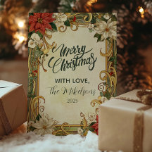 Vintage Poinsettia jul