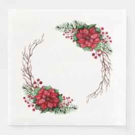 Vintage Poinsettia Pappersservett