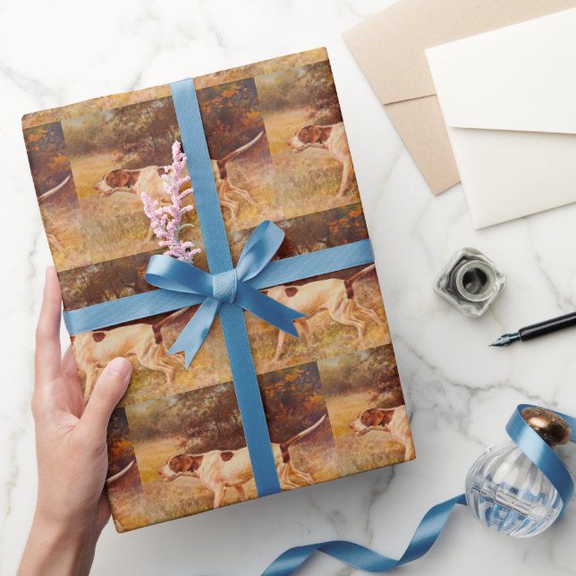 Vintage Pointer Jakt Hund Sportsman Present Presentpapper (Gåvor)