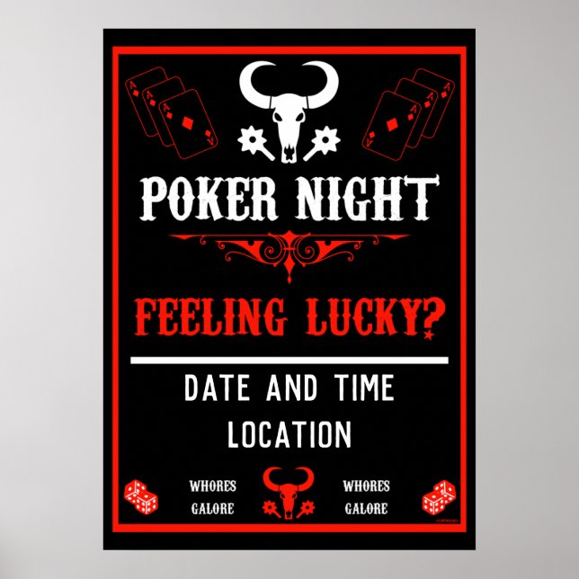 Vintage Poker Night Poster (Framsidan)
