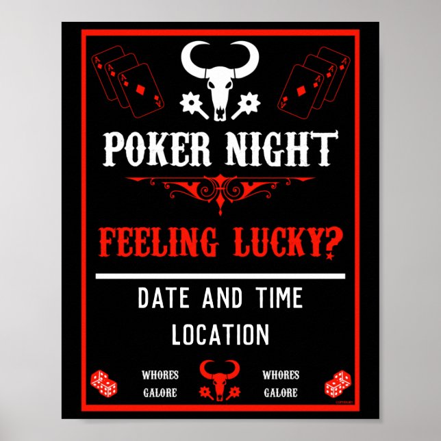 Vintage Poker Night Poster (Framsidan)