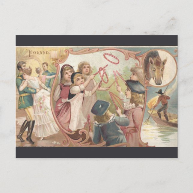 Vintage Poland Vykort (Framsida)