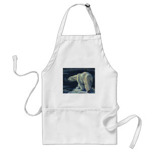Vintage Polar Bear, arktiska marina levande djur Förkläde