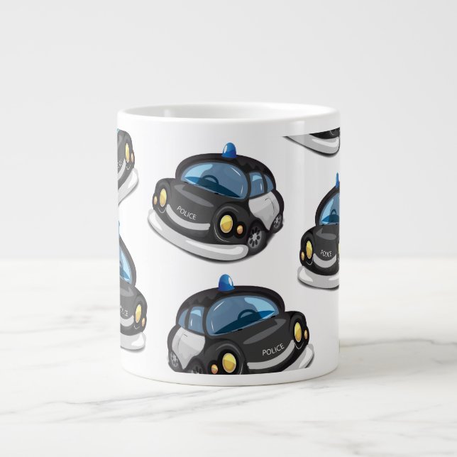vintage polisbil jumbo mugg (Framsidan)