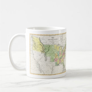 Vintage Politik i Förenta Stater Karta (1833) Kaffemugg