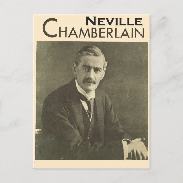 Vintage Politikar, Neville Chamberlain Vykort (Framsida)
