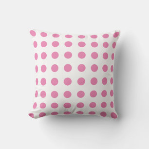 Vintage Polka dots Rosa White Färg Retro Classic Kudde