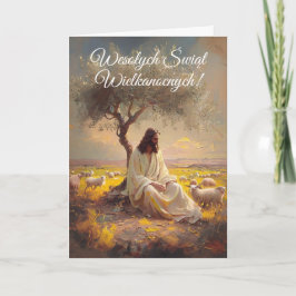 Vintage polska påsk Wesołego Alleluja kristen Inbjudan