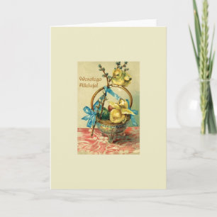 Vintage polska Wesołego Alleluja Påsk Card Helgkort