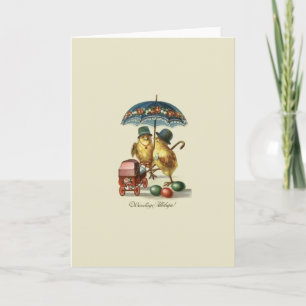 Vintage polska Wesołego Alleluja Påsk Card Helgkort