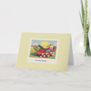 Vintage polska Wesołego Alleluja Påsk Card Helgkort