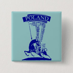 Vintage polska Winged Hussar Knapp