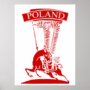 Vintage polska Winged Hussar Poster